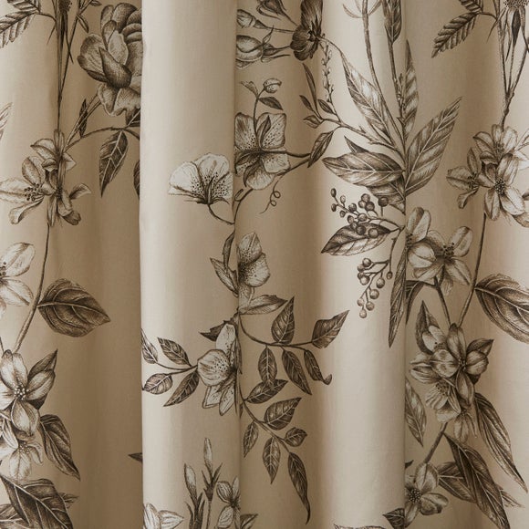 Bridget Etched Floral Blackout Eyelet Curtains
