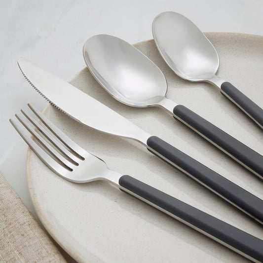 Arlo 16 Piece Graphite Cutlery Set