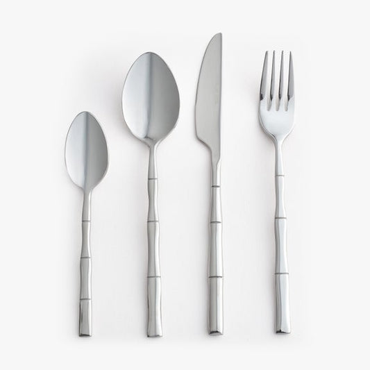 Silver Bamboo 16 Piece Cutlery Set