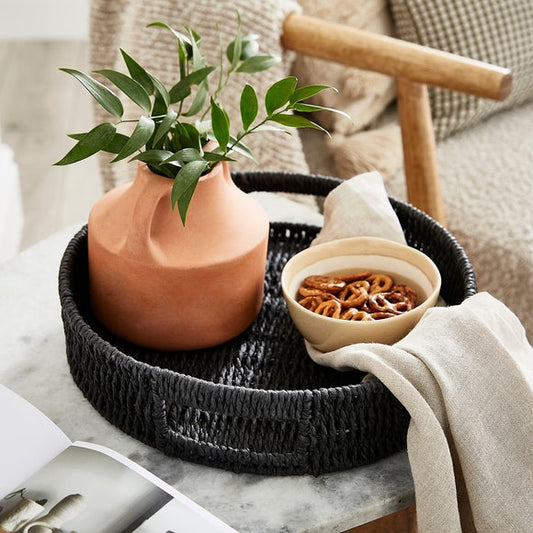 Round Woven Rope Tray