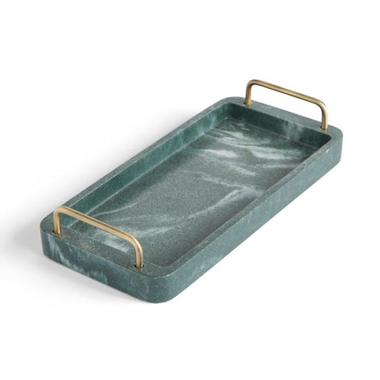 Nouveau Green Marble Resin Tray