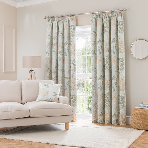 Trailing Wisteria Blackout Pencil Pleat Curtain