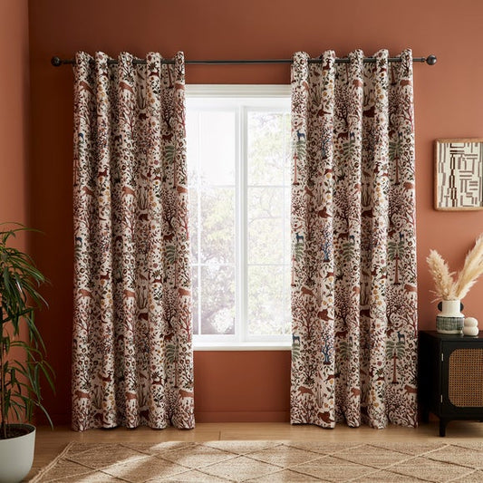 Forest Animals Blackout Eyelet Curtains