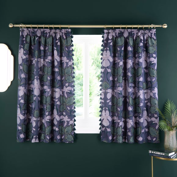 Nouveau Iris Pencil Pleat Curtains