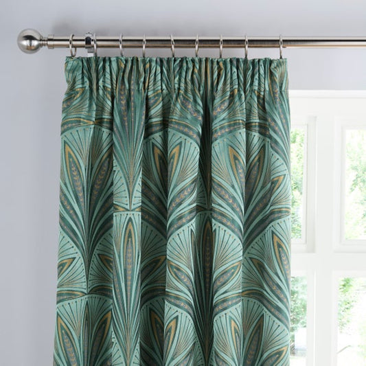 Nouveau Fan Pencil Pleat Curtains