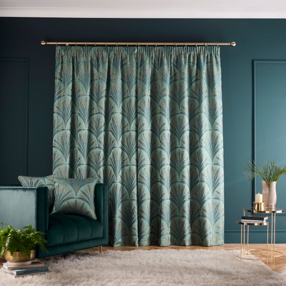 Nouveau Fan Pencil Pleat Curtains