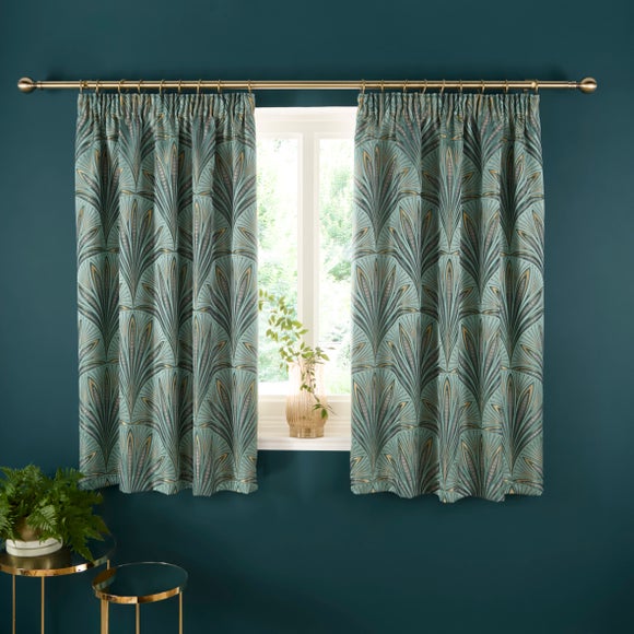 Nouveau Fan Pencil Pleat Curtains