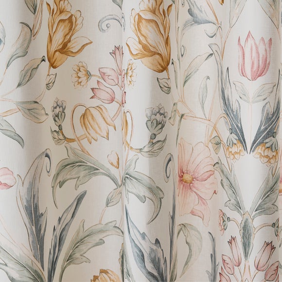 Imi Tulip Floral Cotton Blackout Eyelet Curtains