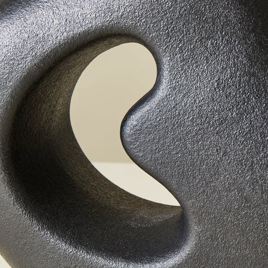 Modern Organic Black Ceramic Sculpture