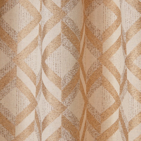 Luxe Jacquard Geo Pencil Pleat Curtains