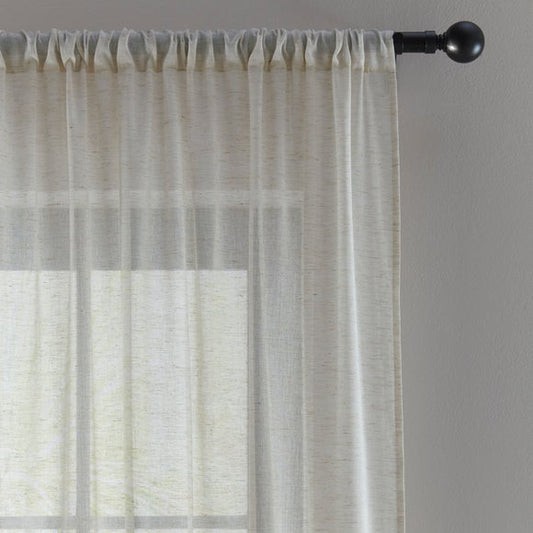 Marley Linen Slot Top Voile Panel