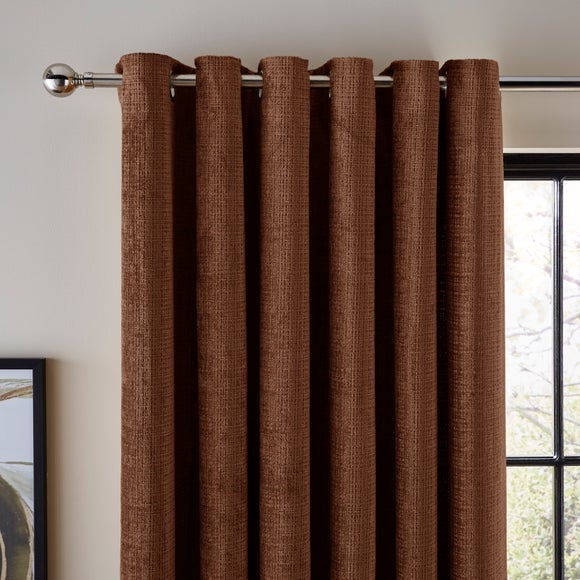 Cashton Chenille Heavyweight Eyelet Curtains
