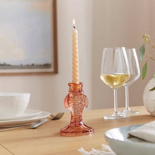 Oceanscape Fish Glass Candle Holder