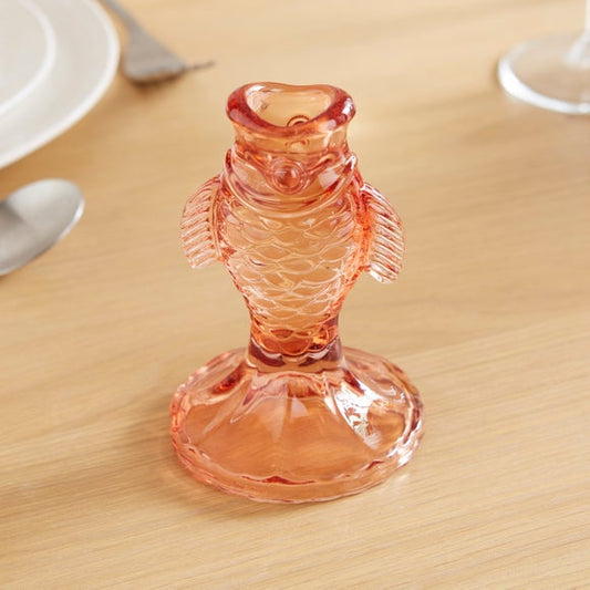 Oceanscape Fish Glass Candle Holder