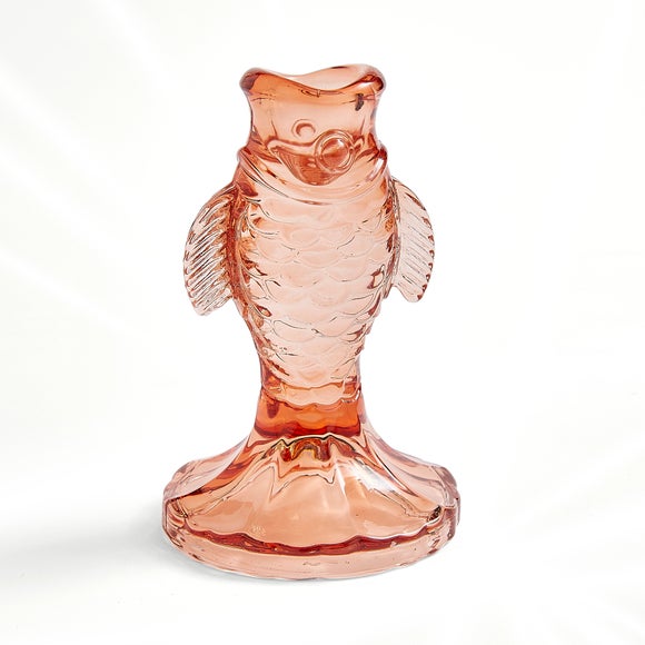 Oceanscape Fish Glass Candle Holder