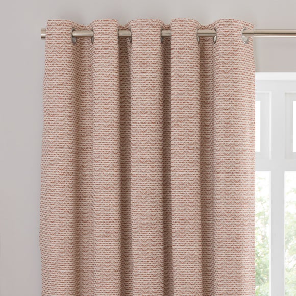 Frankie Herringbone Blackout Eyelet Curtains