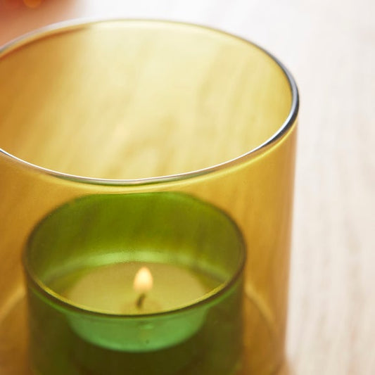 Sunbeam Glass Two Tone Tealight Holder