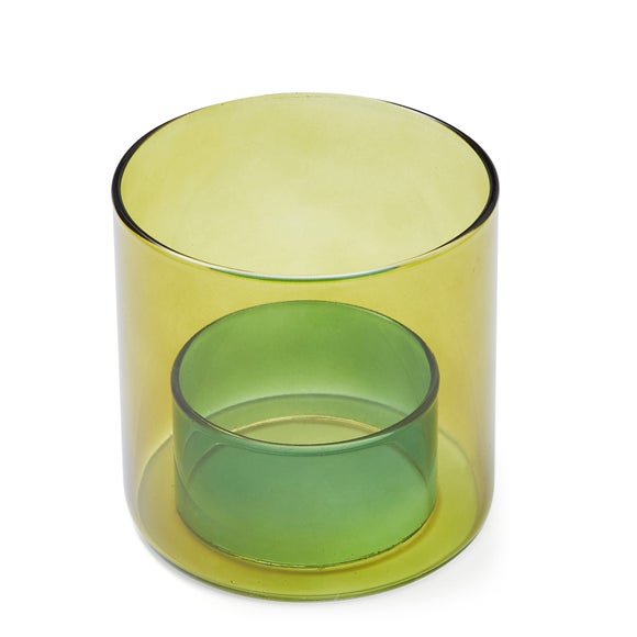 Sunbeam Glass Two Tone Tealight Holder