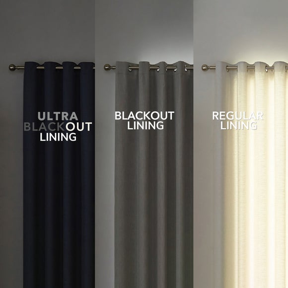 Beckett Basket Weave Blackout Eyelet Curtains