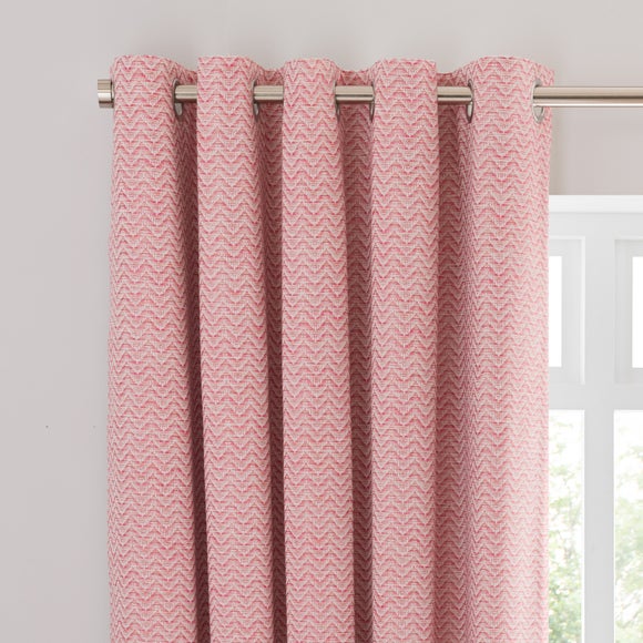 Frankie Herringbone Blackout Eyelet Curtains
