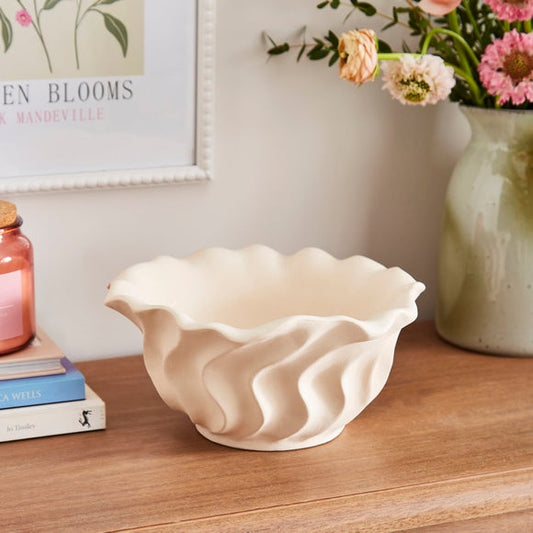 Organic Twist Ceramic Decorative Bowl