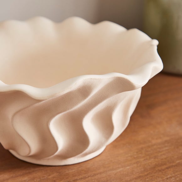Organic Twist Ceramic Decorative Bowl