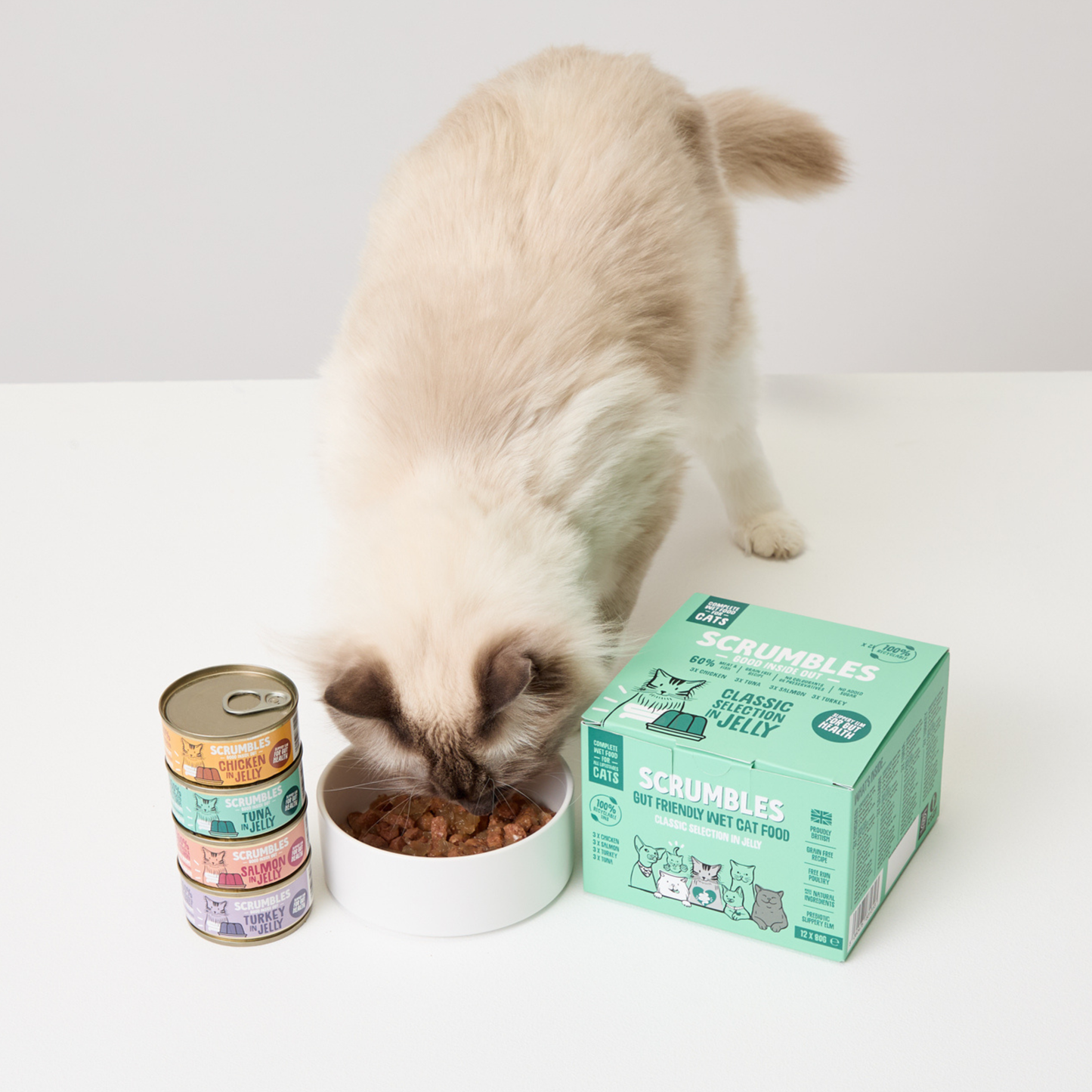 Scrumbles Complete Wet Cat Food Classic Selection in Jelly 12 x 80g Tin