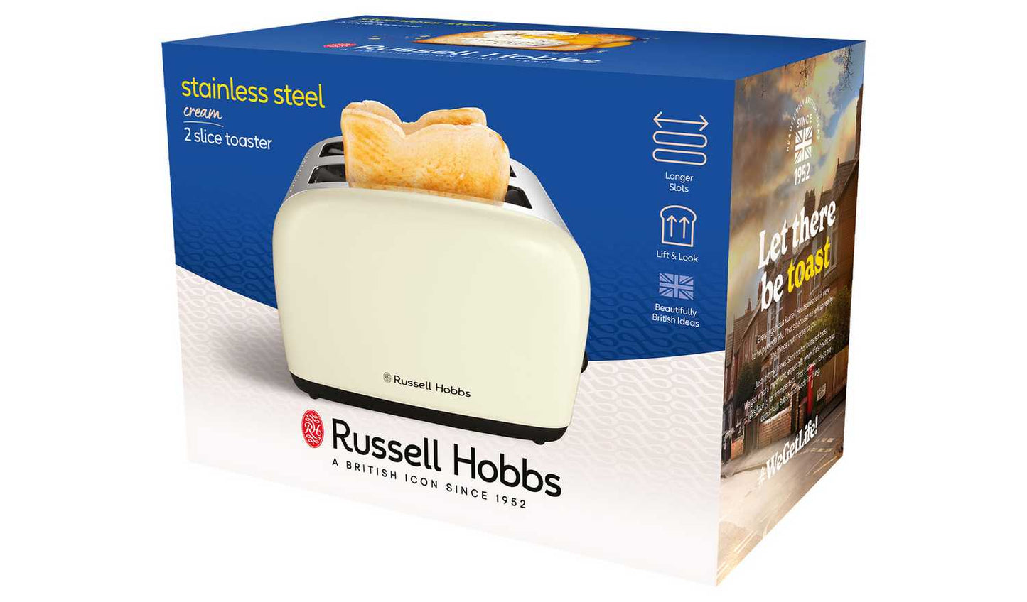Russell Hobbs Stainless Steel 2 Slice Cream Toaster 26551