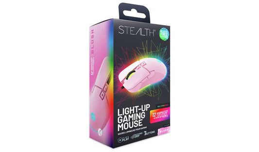 STEALTH Light-Up USB Gaming Mouse - Blush