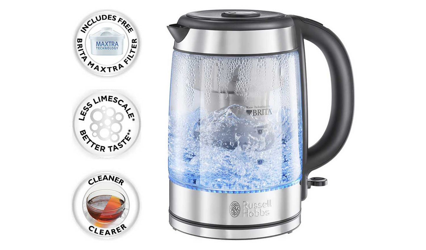 Russell Hobbs Brita Purity Filter Glass Kettle 20760-10