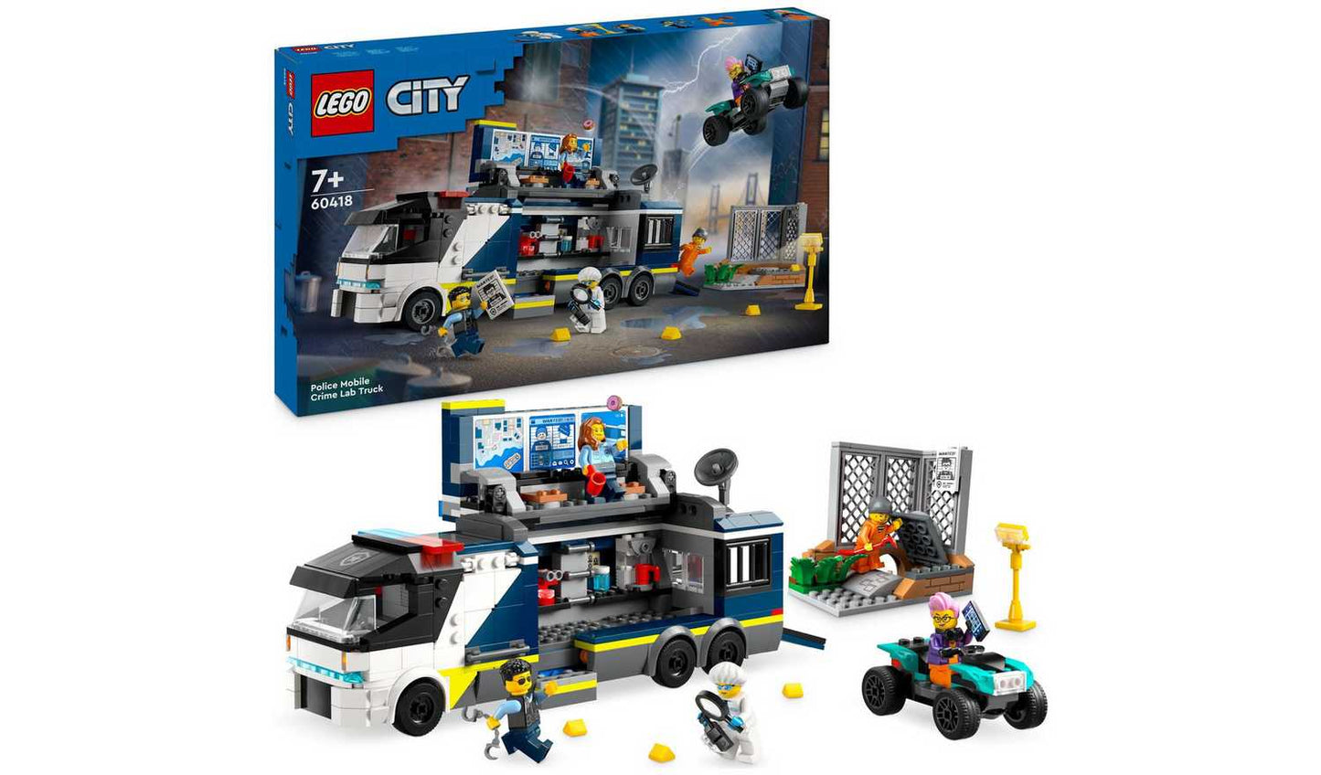LEGO City Police Mobile Crime Lab Truck Toy Set 60418