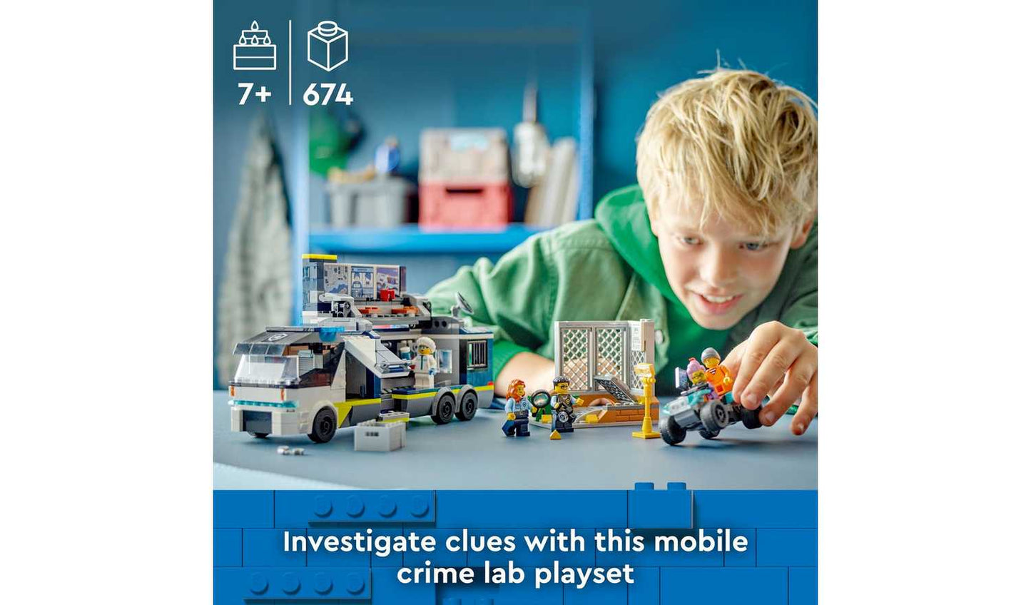 LEGO City Police Mobile Crime Lab Truck Toy Set 60418