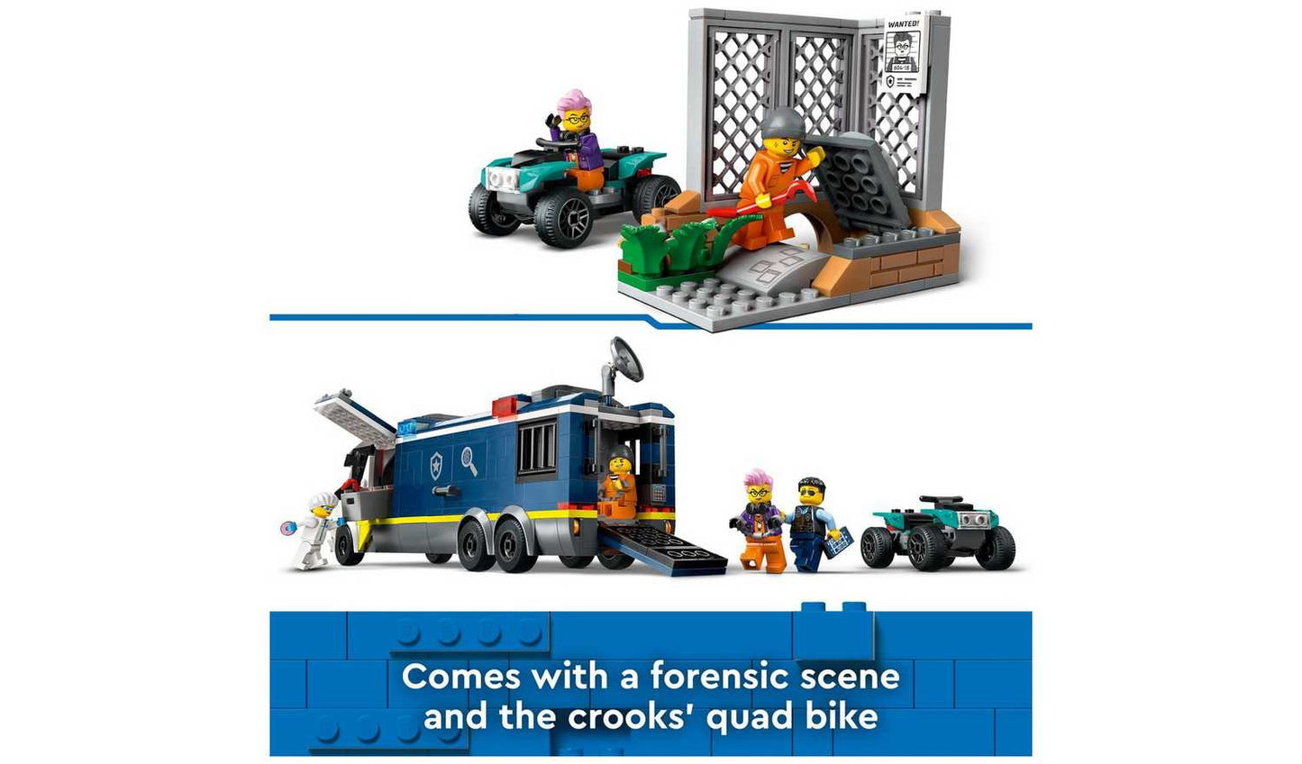 LEGO City Police Mobile Crime Lab Truck Toy Set 60418