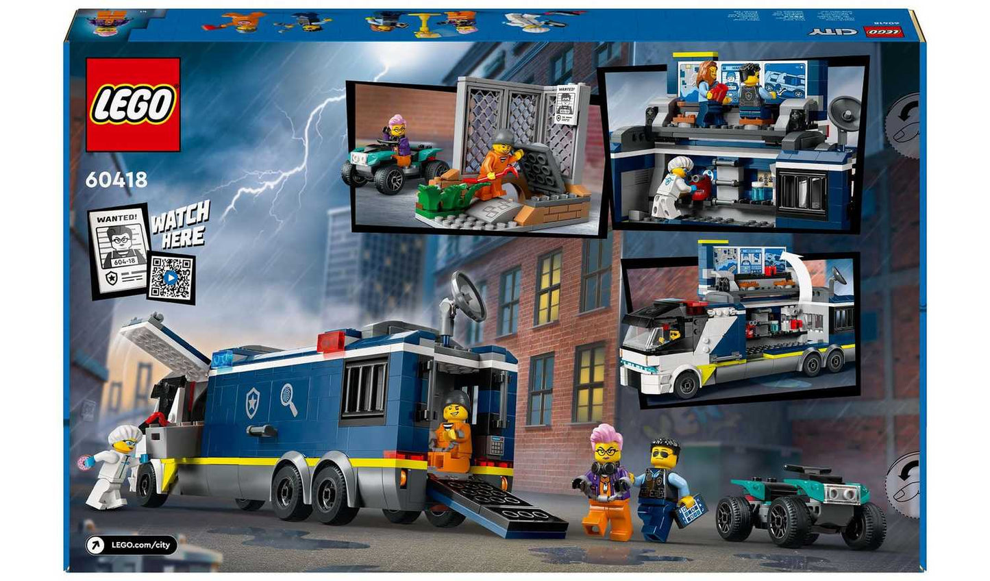 LEGO City Police Mobile Crime Lab Truck Toy Set 60418