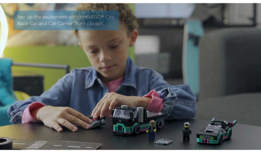 LEGO City Race Car and Car Carrier Truck Building Toys 60406