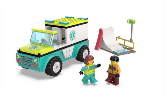 LEGO City Emergency Ambulance and Snowboarder Toys 60403