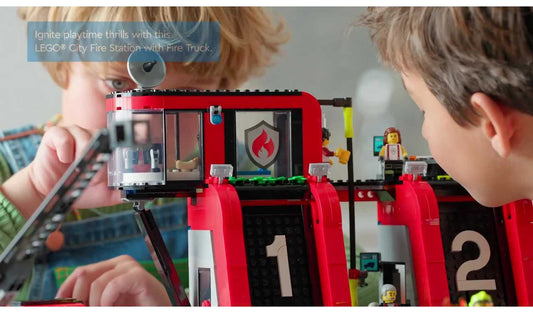 LEGO City Fire Station with Fire Engine Toy Playset 60414