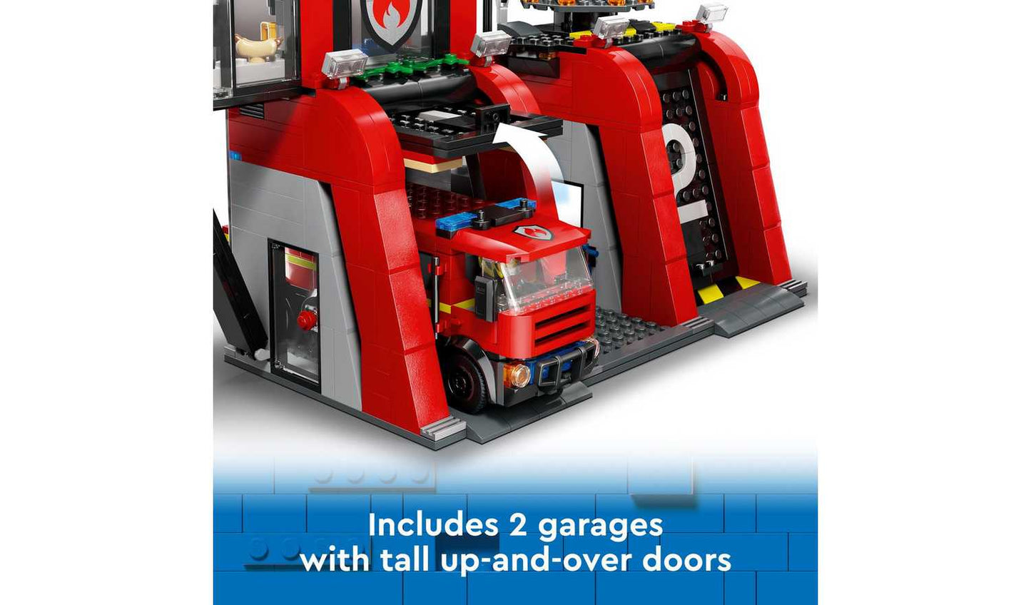 LEGO City Fire Station with Fire Engine Toy Playset 60414