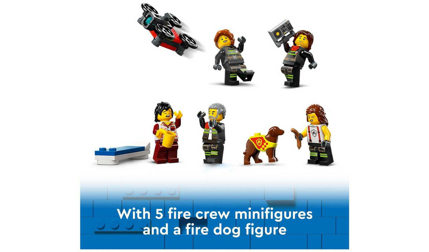 LEGO City Fire Station with Fire Engine Toy Playset 60414
