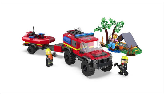 LEGO City 4x4 Fire Engine with Rescue Boat Toys 60412