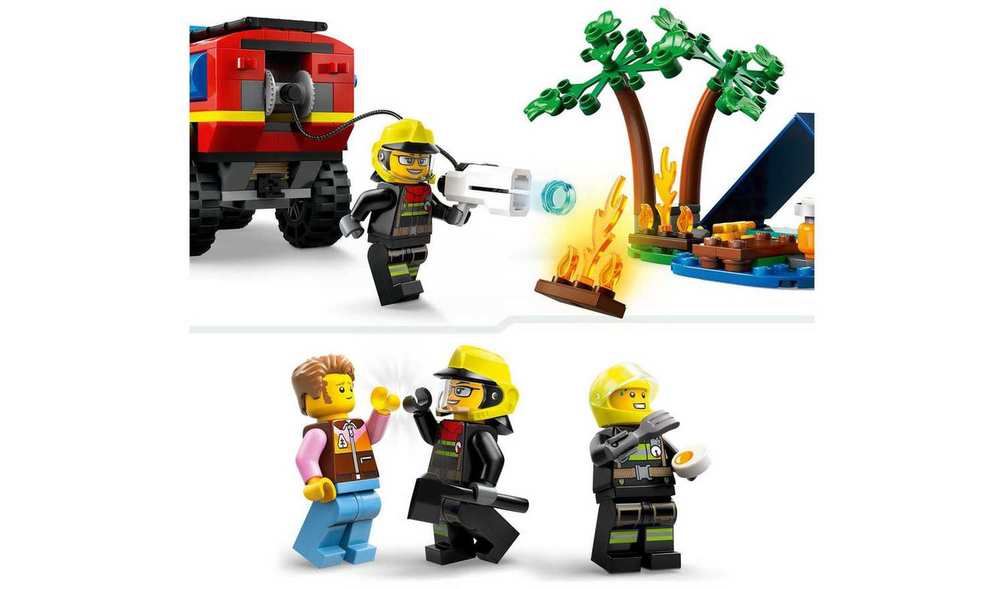 LEGO City 4x4 Fire Engine with Rescue Boat Toys 60412
