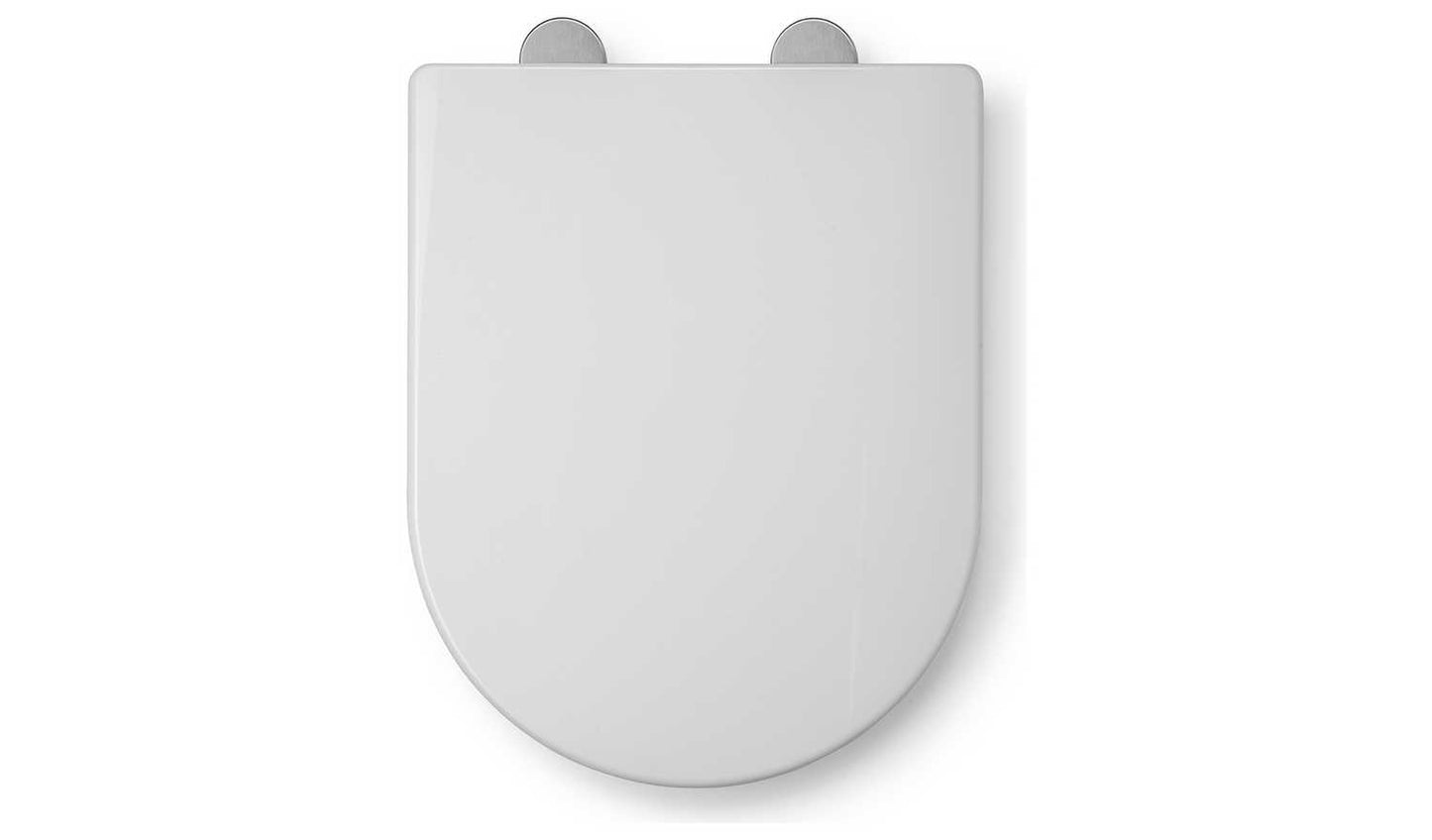 Croydex Hillier D Shaped Family 2-in-1 Toilet Seat - White