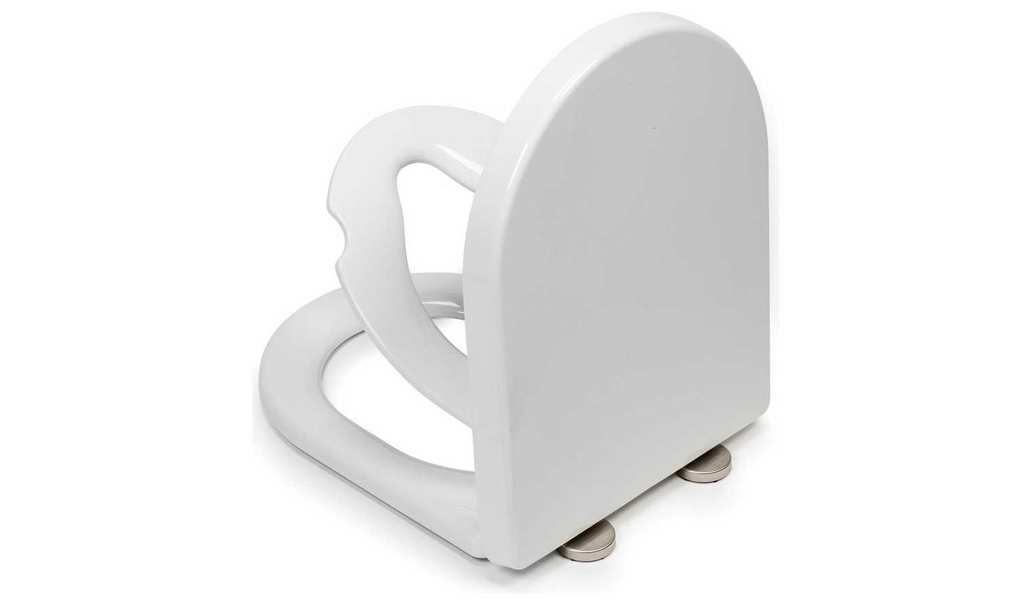 Croydex Hillier D Shaped Family 2-in-1 Toilet Seat - White