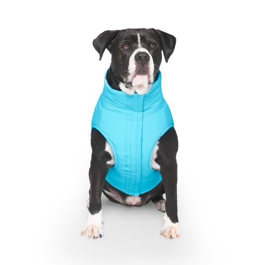 Canada Pooch Reversible Puffer Vest Dog Coat Blue/Teal