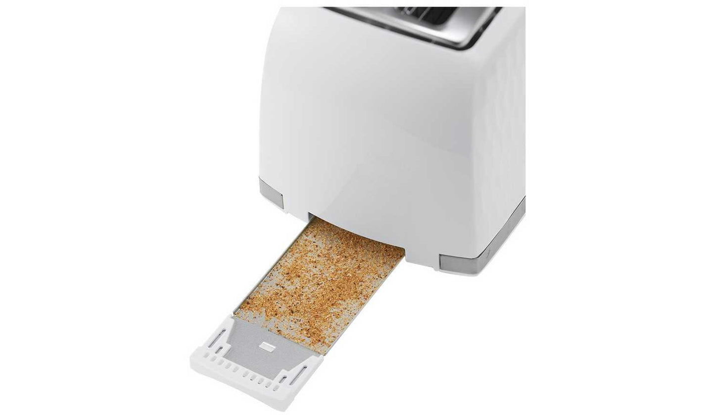 Russell Hobbs Honeycomb 2 Slice White Plastic Toaster 26060