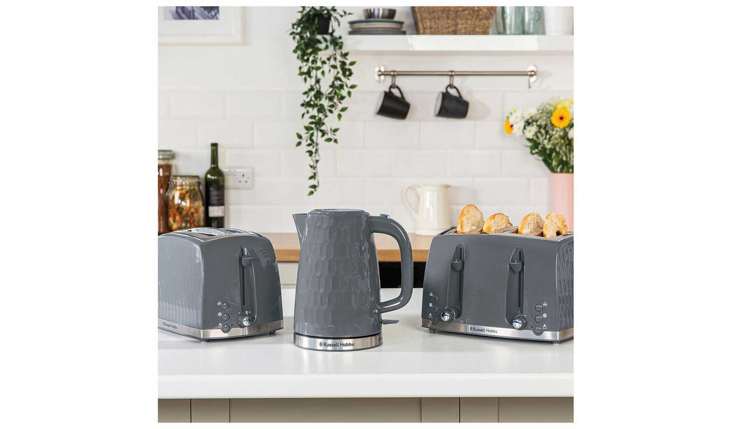 Russell Hobbs Honeycomb Grey Plastic Kettle 26053
