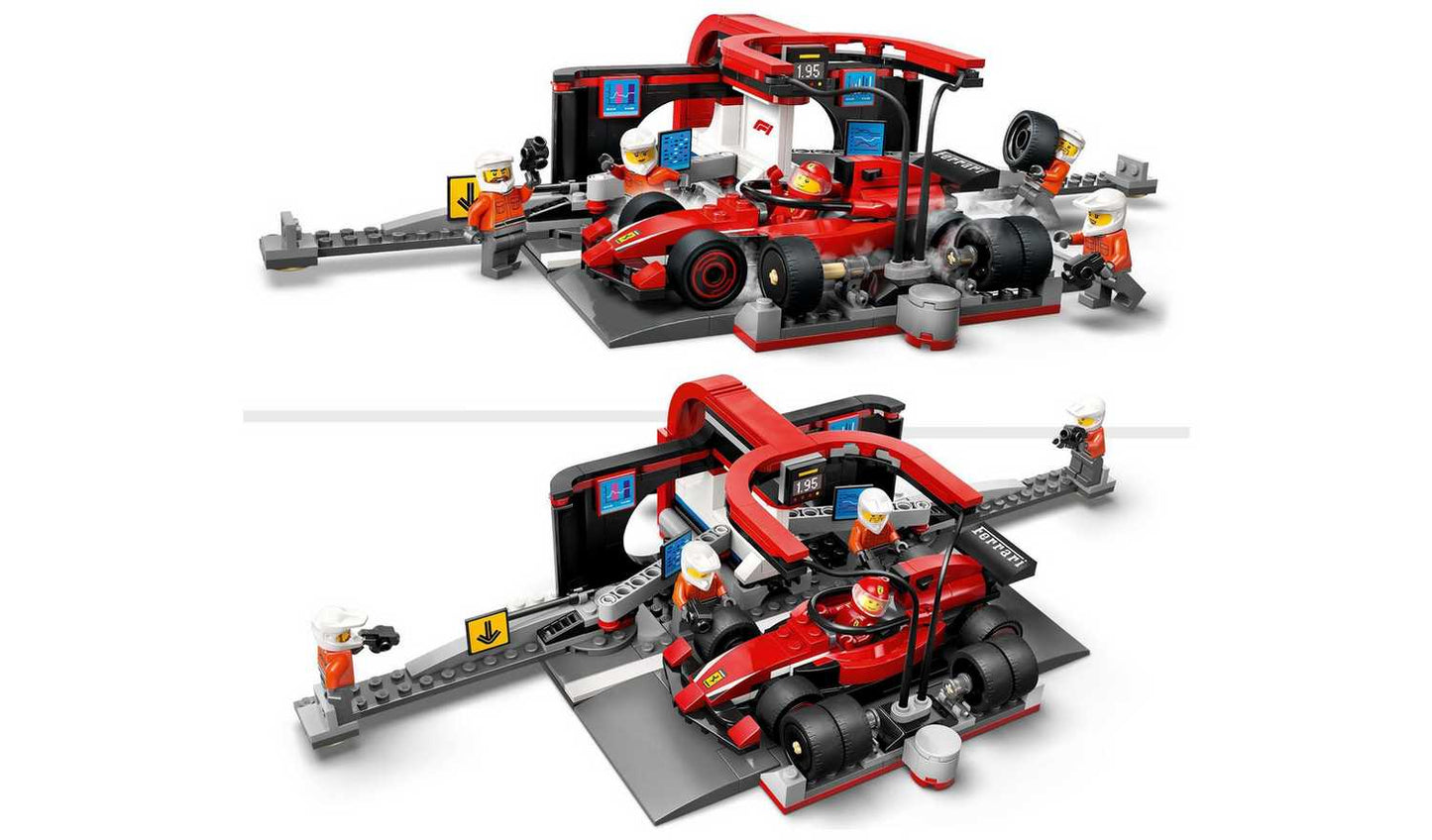 LEGO City F1 Pit Stop & Pit Crew with Ferrari Car Toy 60443