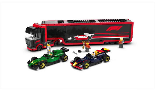 LEGO City F1 Truck with RB20 & AMR24 F1 Cars Playset 60445