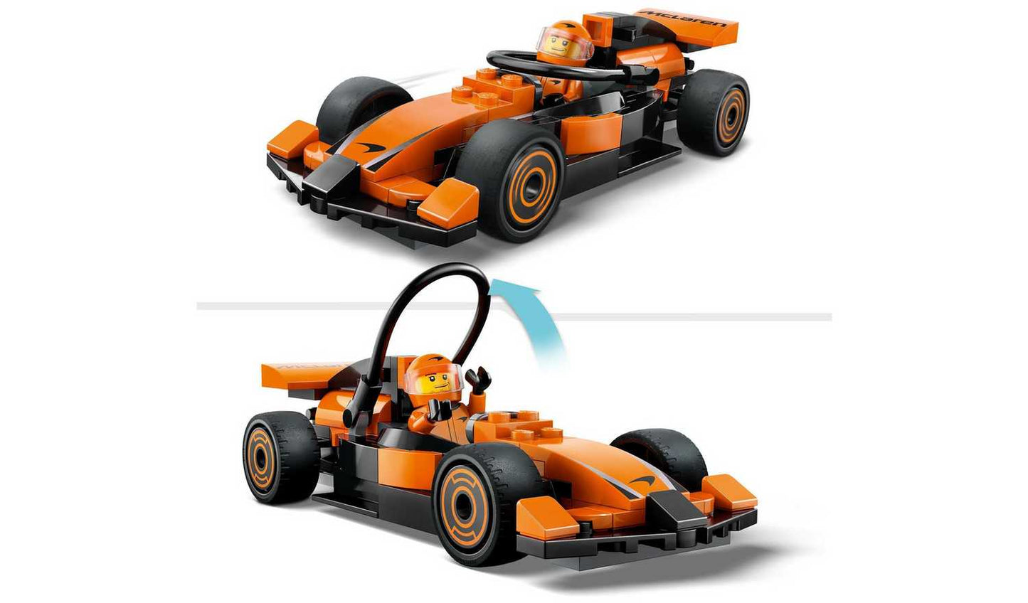 LEGO City F1 Driver with McLaren Race Car Toy Playset 60442