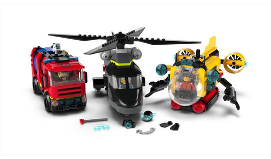 LEGO City Helicopter, Fire Engine & Submarine Remix 60462